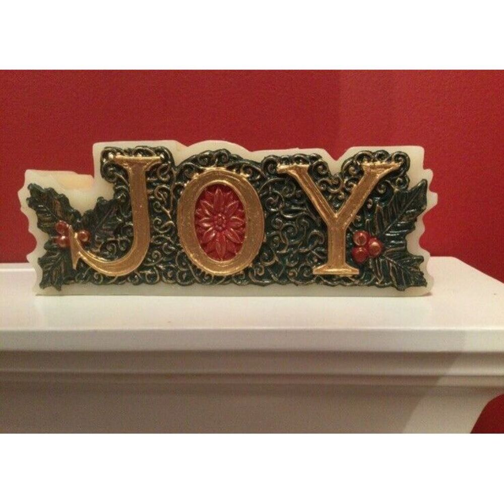 Avon Candle Centre Joy Candle 1999 Vintage Avon Holiday Christmas Candle Centre